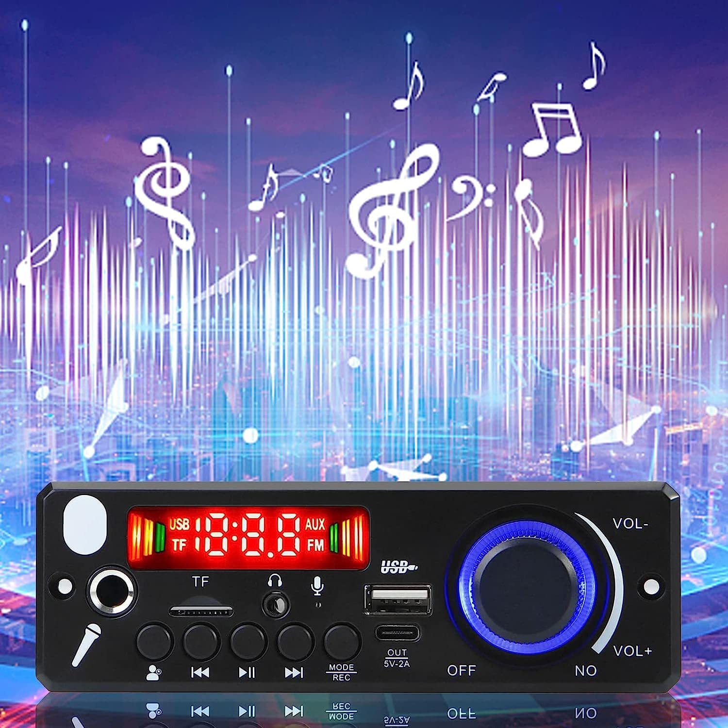 JX-X1 Bluetooth Car MP3 Board with three different remote control styles