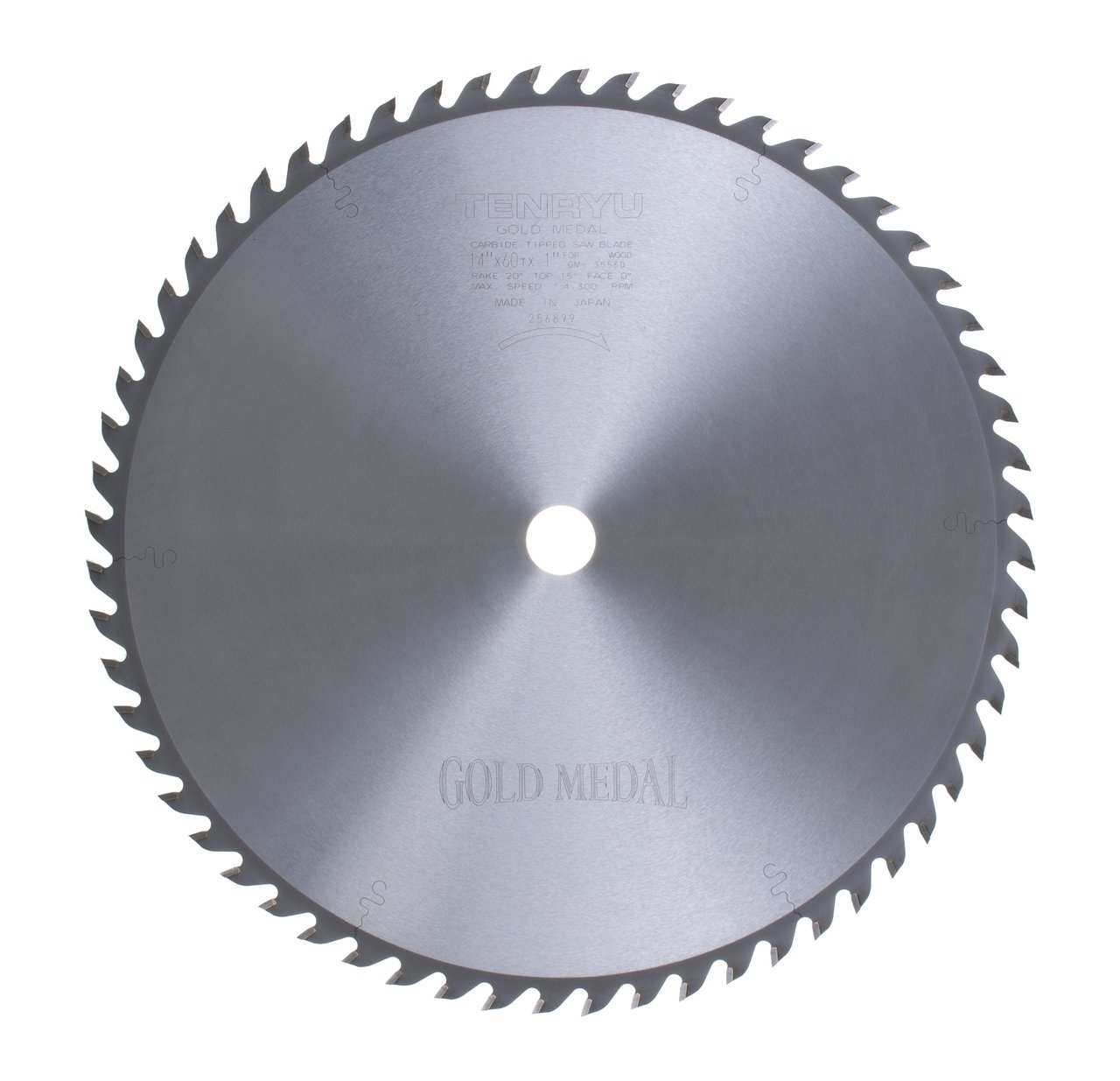Tenryu GM-35560 14" Carbide Tipped Saw Blade (60 Tooth ATB Grind - 1" Arbor - 0.126 Kerf)