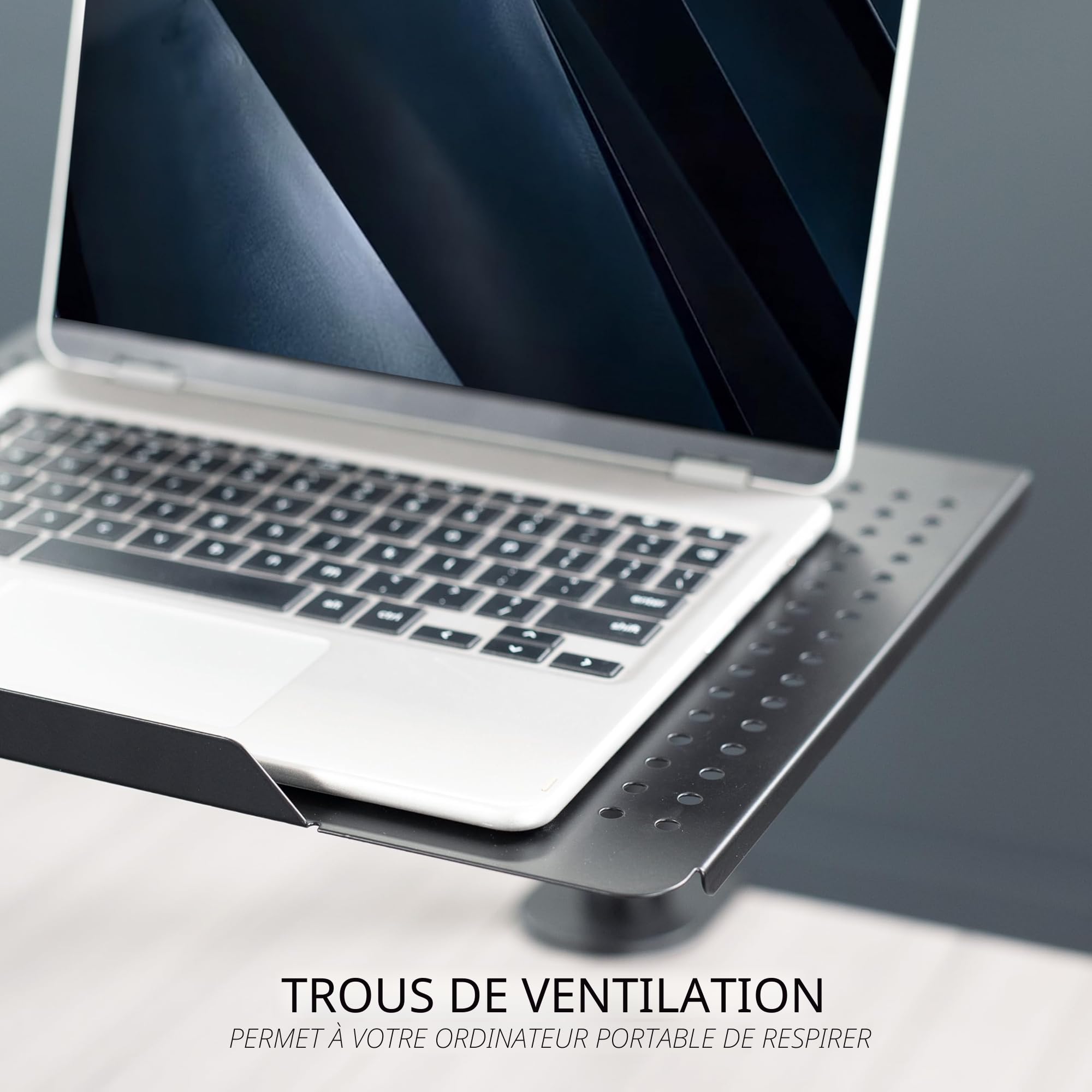 Vivo Support de Bureau pour Ordinateur Portable – Extension entièrement réglable avec Pince en C (STAND-V001L)