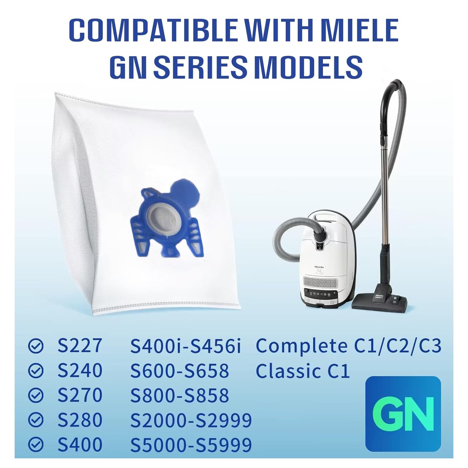 Confezione da 10 sacchetti per aspirapolvere Miele Hoover Bags Classic C1, Complete C2 C3, S227 S240, S270, S400, S400i, S600, S2, S5, S8 | Leroy Merlin