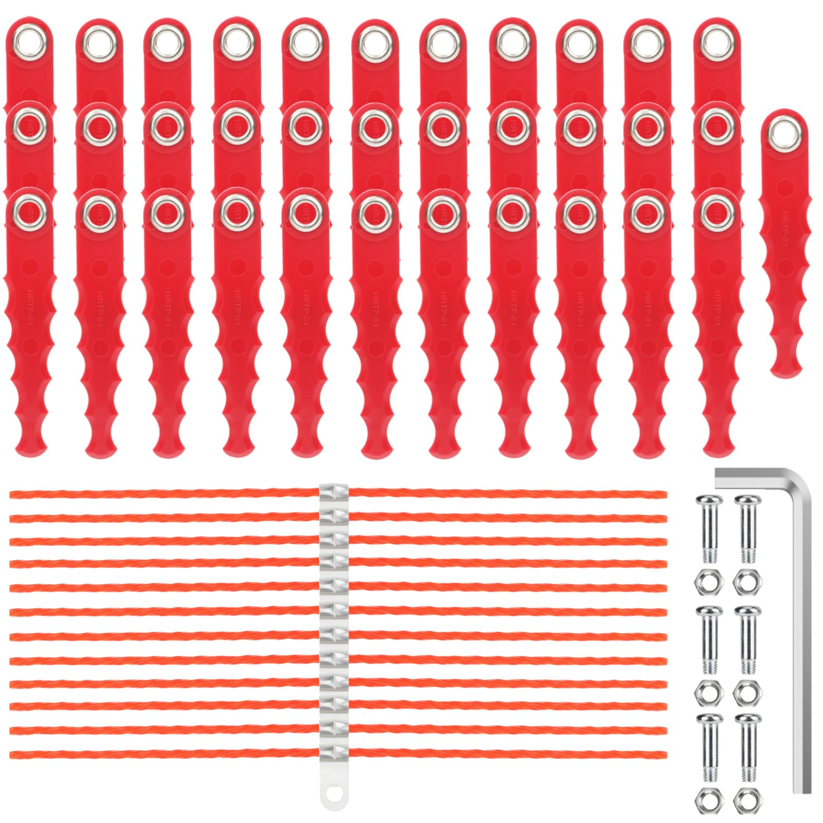 34 Pack Quickload CMZST0653 Replacement Blades &amp; 0.11" Pre-Cut Line Compatible with Craftsman CMCST900 CMESTA900 CMESTE920 CMZST98020 CMCST915 CMEST913 Trimmers Polycarbonate Head (53 Pack)