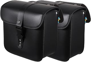 Abaodam Motorcycle Side Bag 1 Pair PU Modification Tool Bags