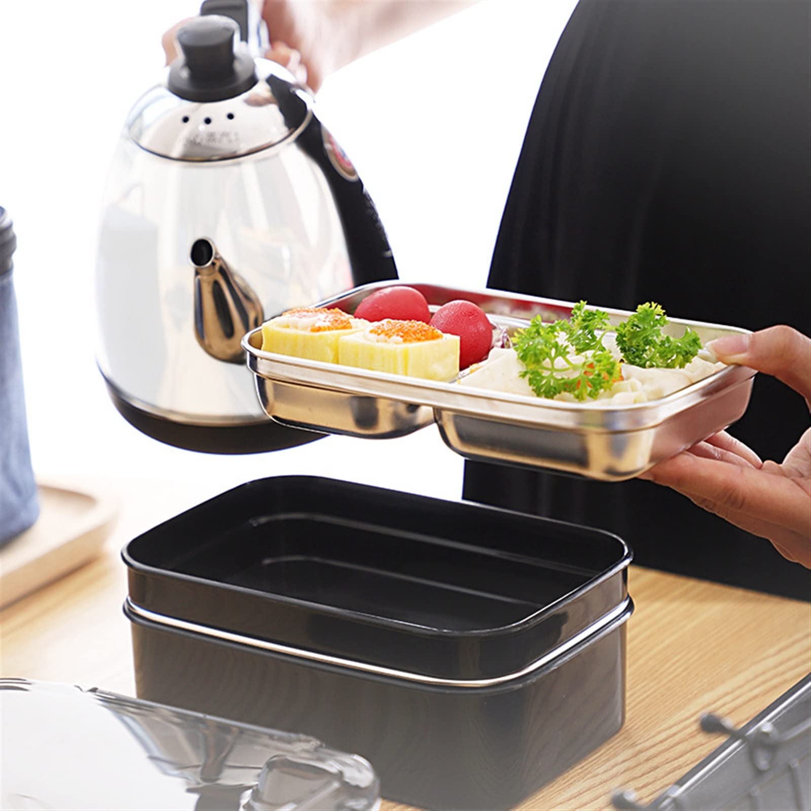 Lunch box termico, isolamento, stoviglie refrigerate, for studenti, scuole, adulti, lunch in acciaio inox