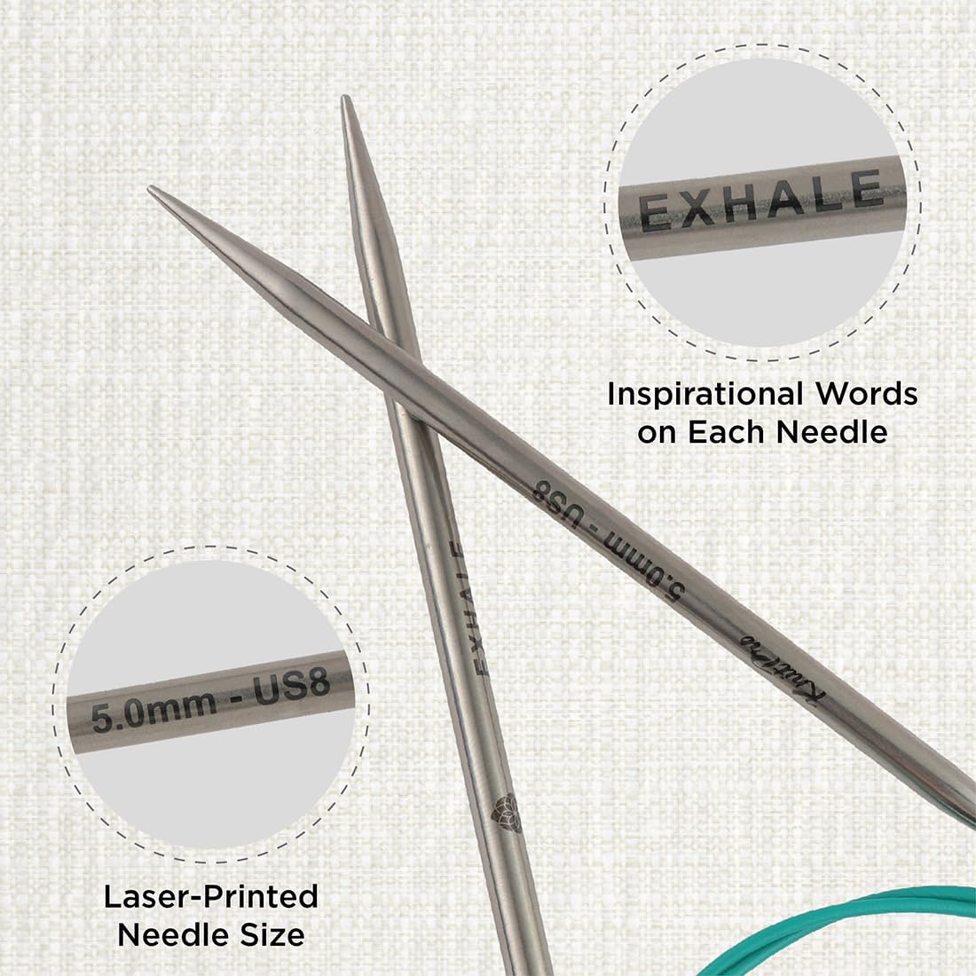 KnitPro The Mindful Collection Fixed Circular Needles 16" (40cm) | US Size 8 (5mm)