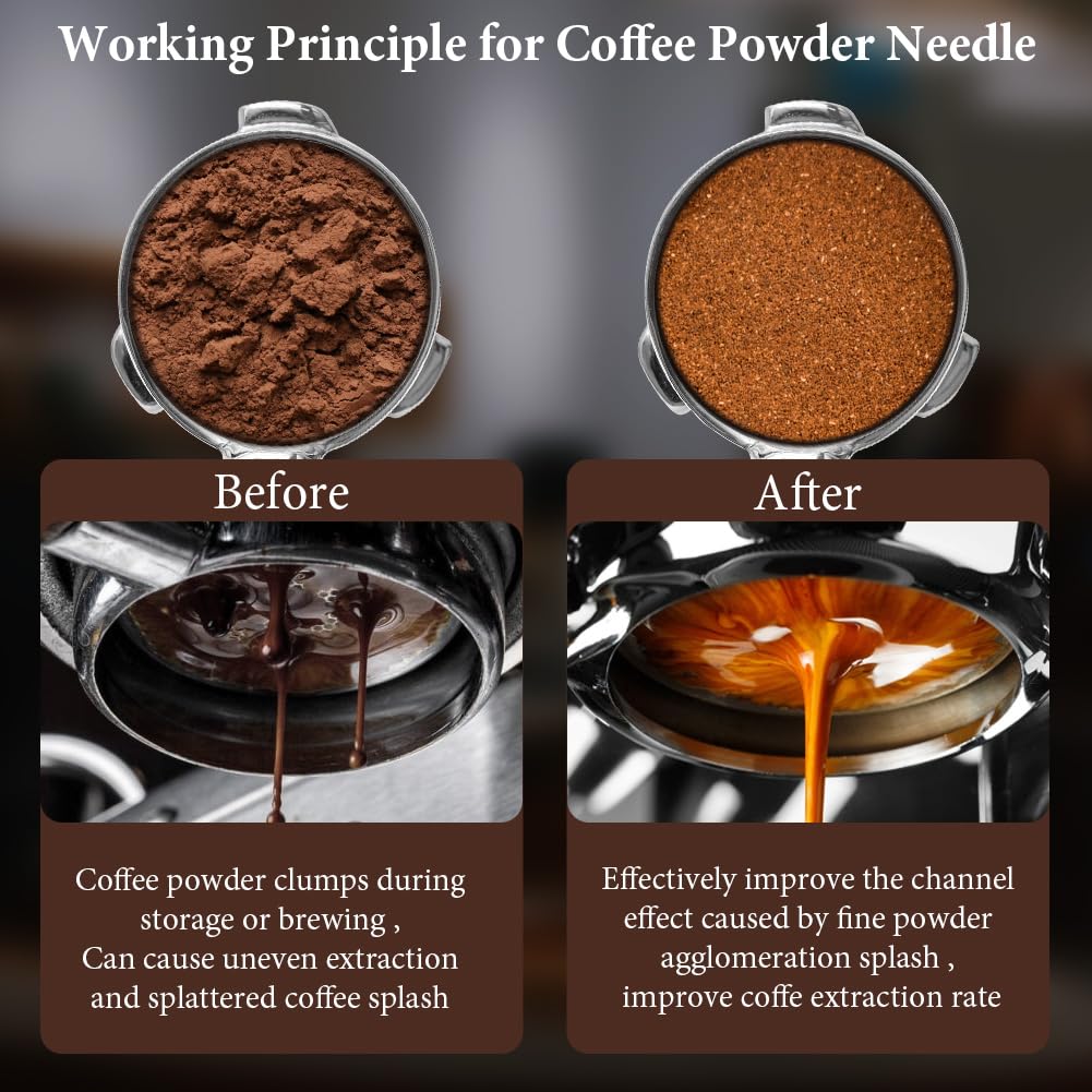HOTUT Agitador Aguja de Café,17 Agujas de Acero Inoxidable,Agitador de Café Expreso de 0,3 mm,Herramienta de Distribución de Espresso,Accesorios para Herramientas de Distribución WDT de café