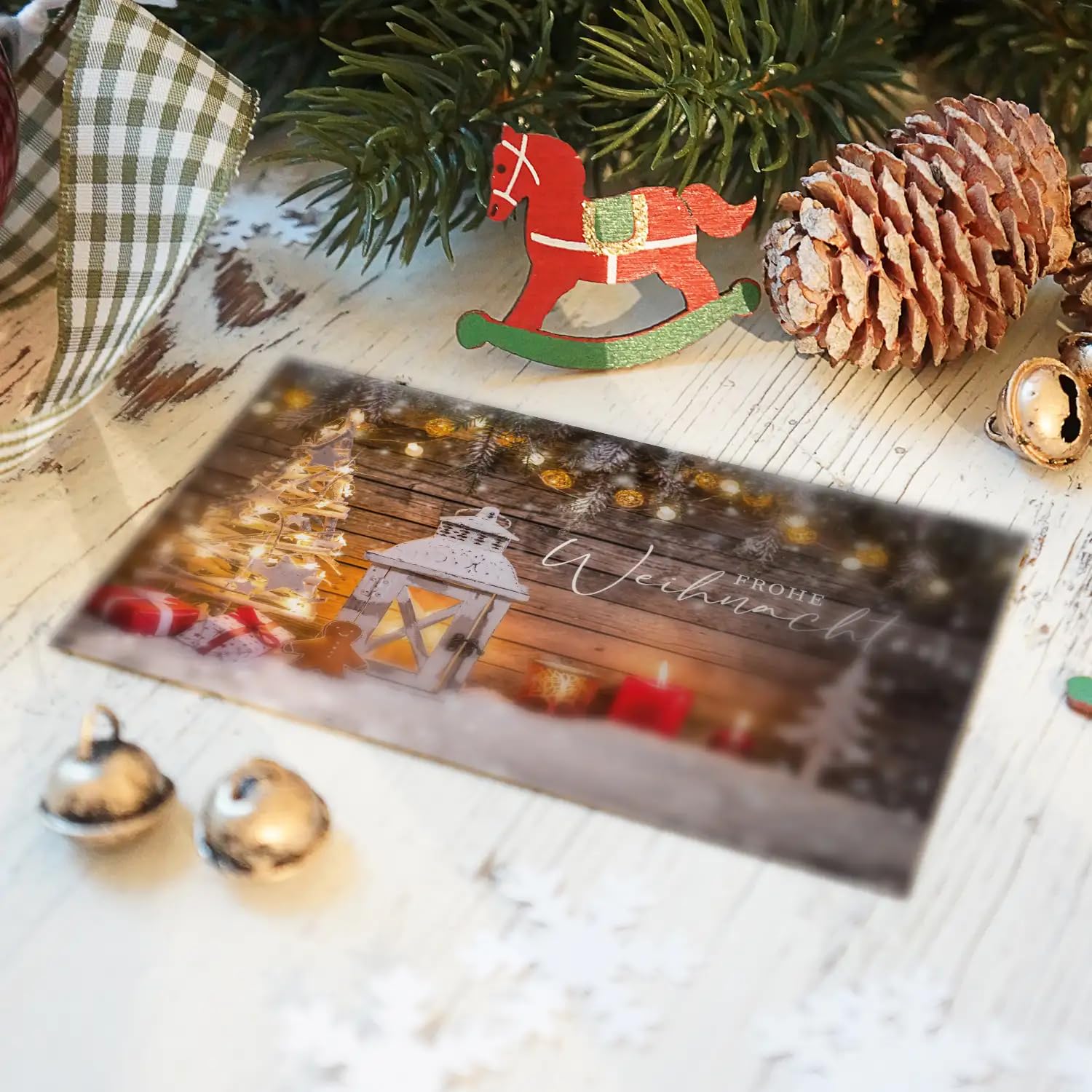 Lot de 30 cartes de Noël élégantes de qualité supérieure avec enveloppes - 12 x 18 cm - Cartes pliantes pour entreprises et entreprises - Carte de vœux pour Noël - Merry Christmas