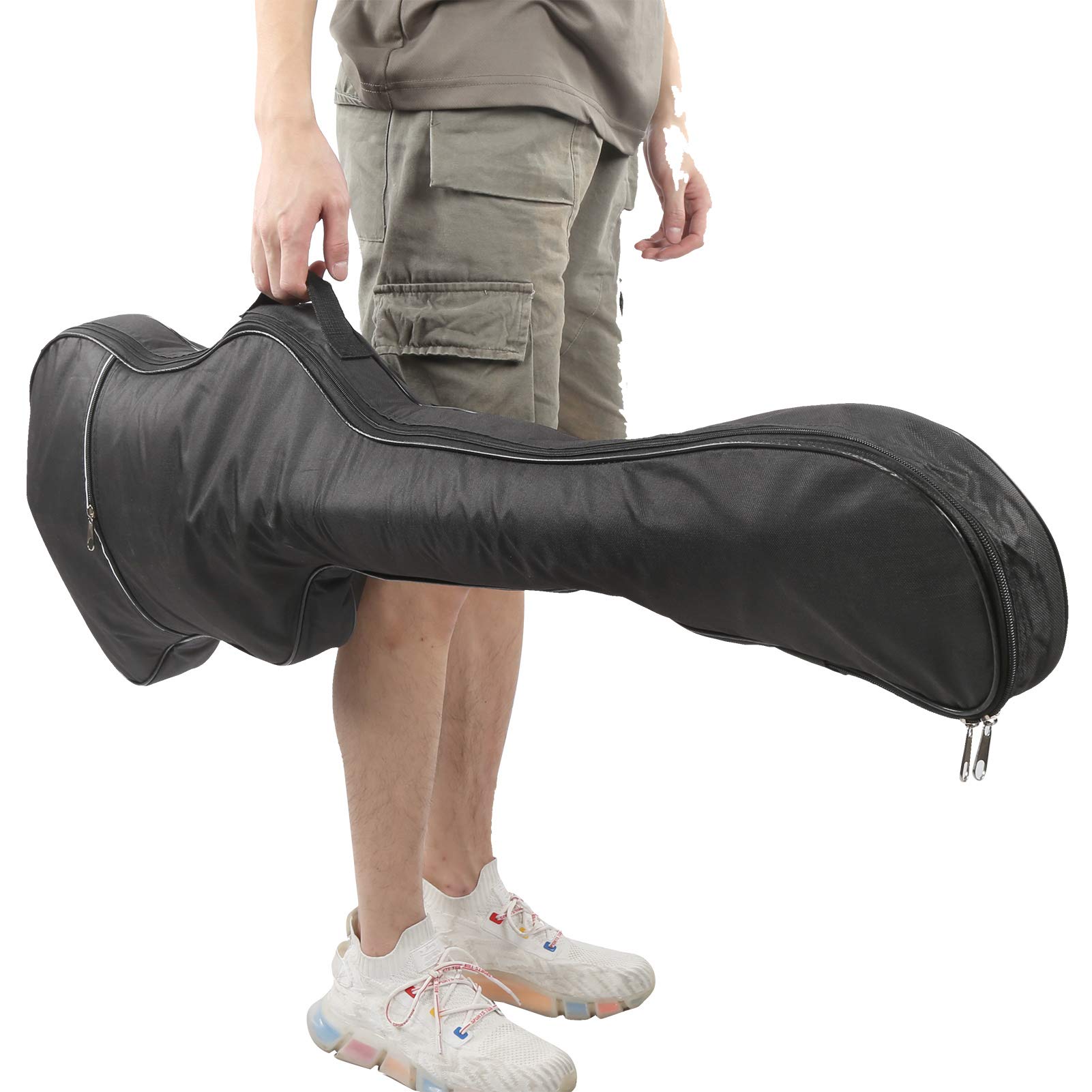 Funda para bajo eléctrico, 47 pulgadas, resistente al agua, engrosada, doble correa ajustable para el hombro, funda suave para bajo (negro)