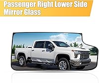 Vista 2 de X AUTOHAUX Espejo retrovisor lateral derecho del pasajero, espejo retrovisor de cristal para camión, retrovisor inferior calefactado, espejo