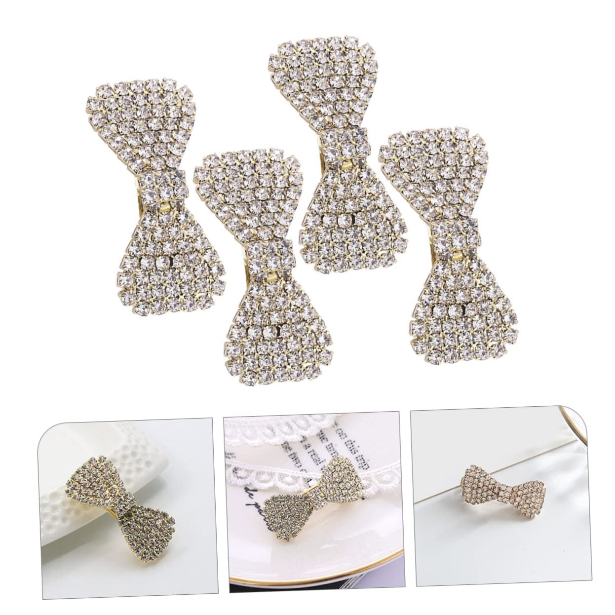 VICASKY 16 Pezzi Fermagli Cristallo con Clip per Sposa e Ragazze Accessori per Nozze e Feste