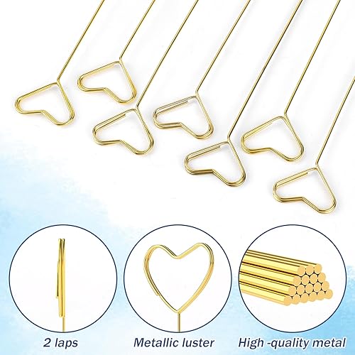 Miniatura 23 de 20 soportes para tarjetas de lugar, soporte de tarjetas de lugar de metal floral, soportes de números de mesa dorados, clips de púas de flores