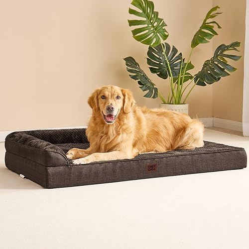 Miniatura 8 de EHEYCIGA Cama ortopédica de espuma viscoelástica para perros de tamaño XL, cama ortopédica extragrande con funda extraíble lavable, sofá cama XL