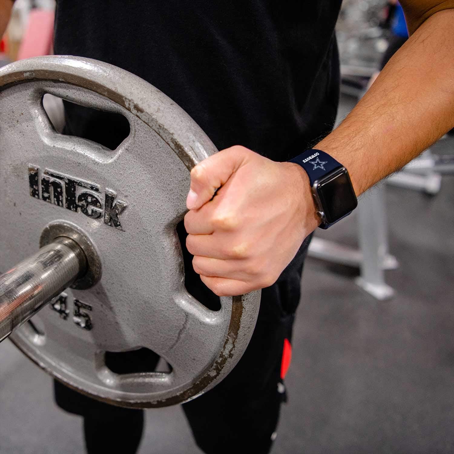 Rеvіеw Prоduсt GAME TIME Dallas Cowboys Silicone Sport Band Compatible with Apple Watch (Navy Blue, 42mm/44mm)