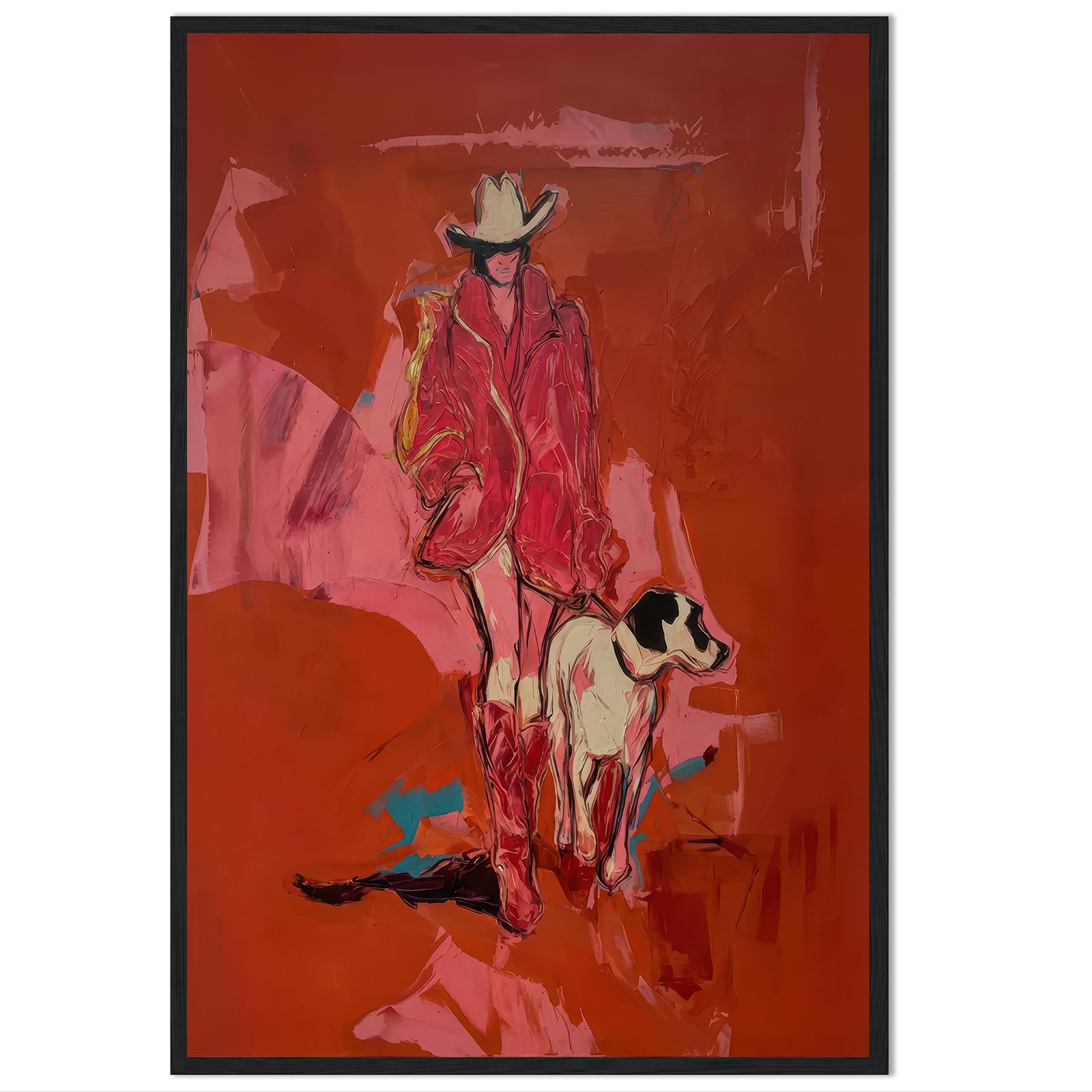 Photo 1 of LHEMYART Western Cowgirl Canvas Wall Art, 16x24in