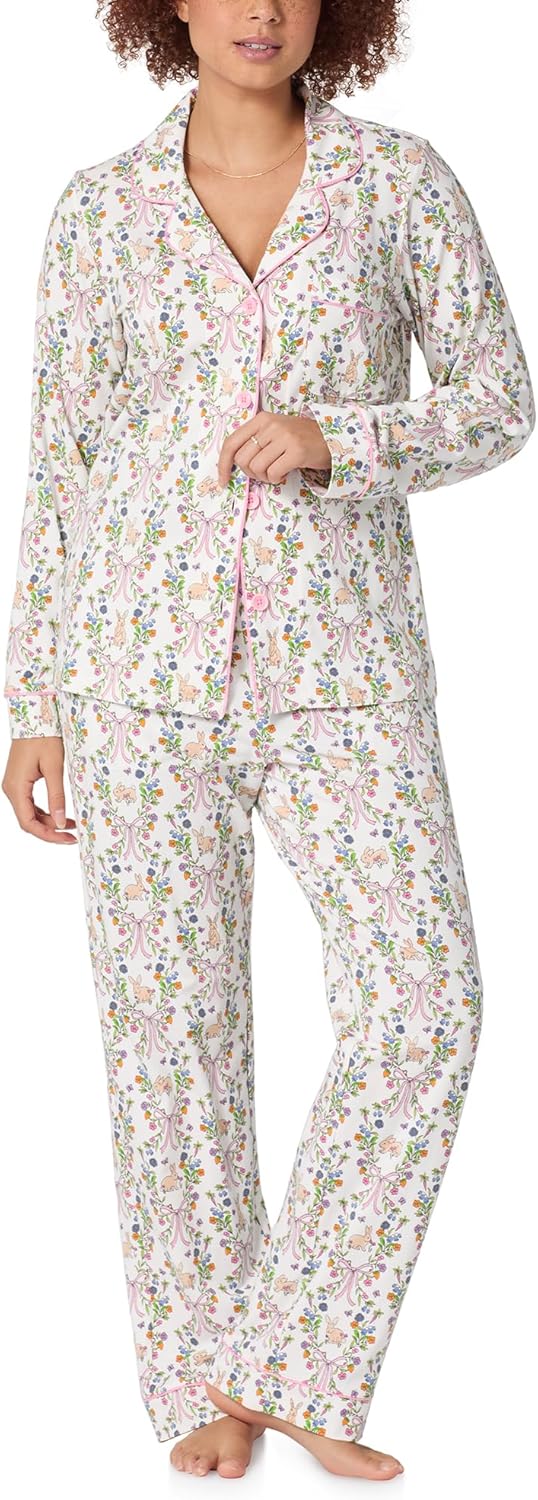 Bed Head PJs Womens Matching Pajamas - Soft Organic Cotton Long Sleeve Button Down PJ Top & Pants Set, Loungewear & Sleepwear