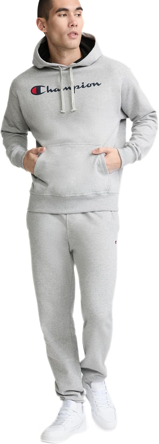 Champion Men's Fleece Script Logo Hoodie (Reg. Or Big & Tall) - Image 5