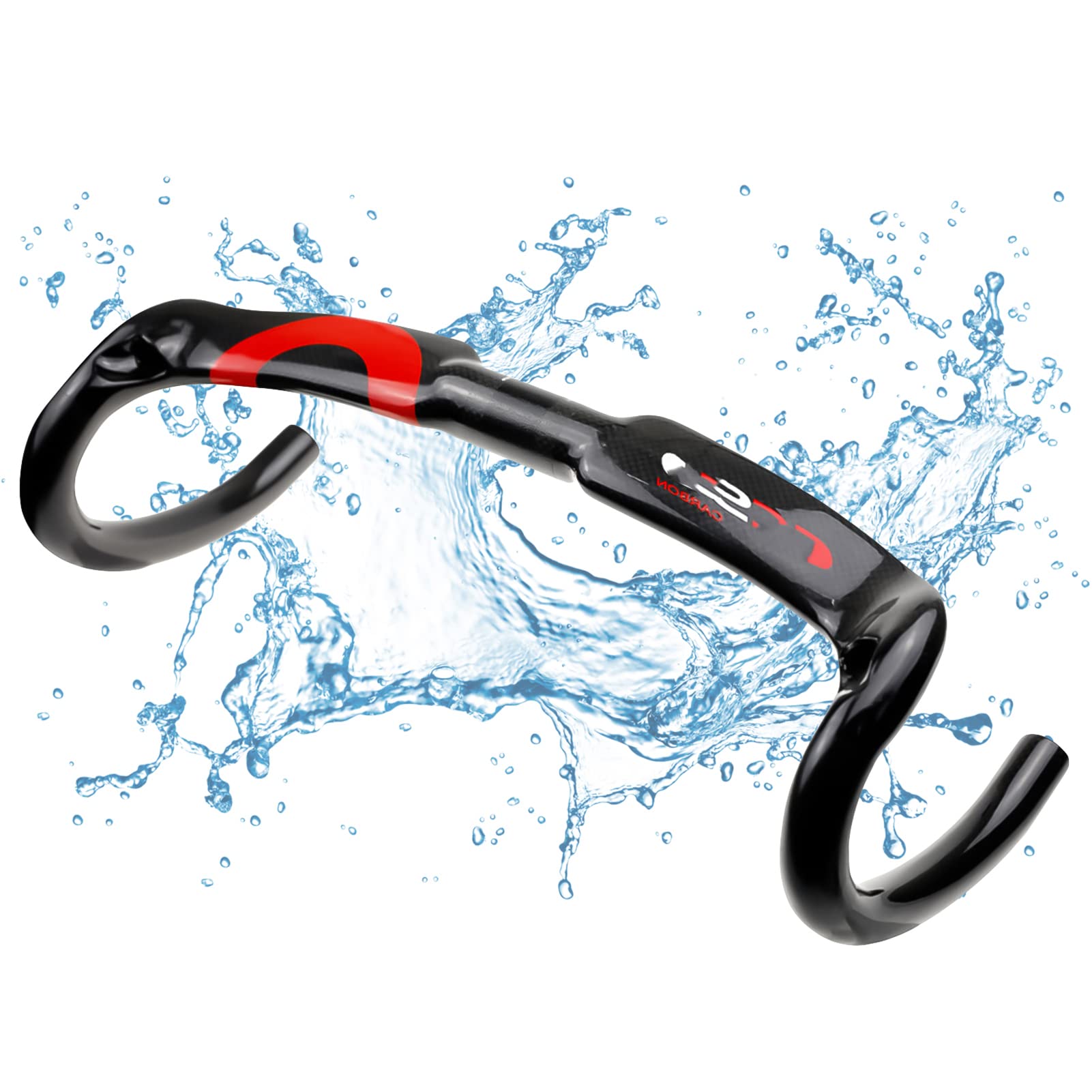 Breadom 400Mm Carbon Fiber Handlebars, Road Bike Bicycle Racing Drop Bar 31.8 * 400/420/440Mm Cycling Compact Aero Bent Handle Bar