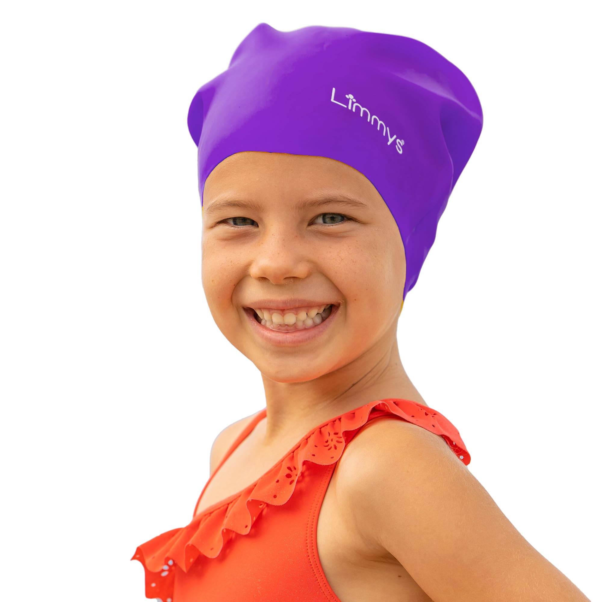 Limmys Gorro de Piscina para Niños con Pelo Largo – Gorro de Piscina de Niño y Gorro de Piscina de Niña 100% Silicona – Cómodos, Elásticos y de Calidad – Gorro de Natación Infantil