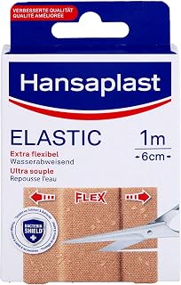 Hansaplast Cerotti elastici (1 m x 6 cm), cerotti tagliabili per articolazioni e punti...