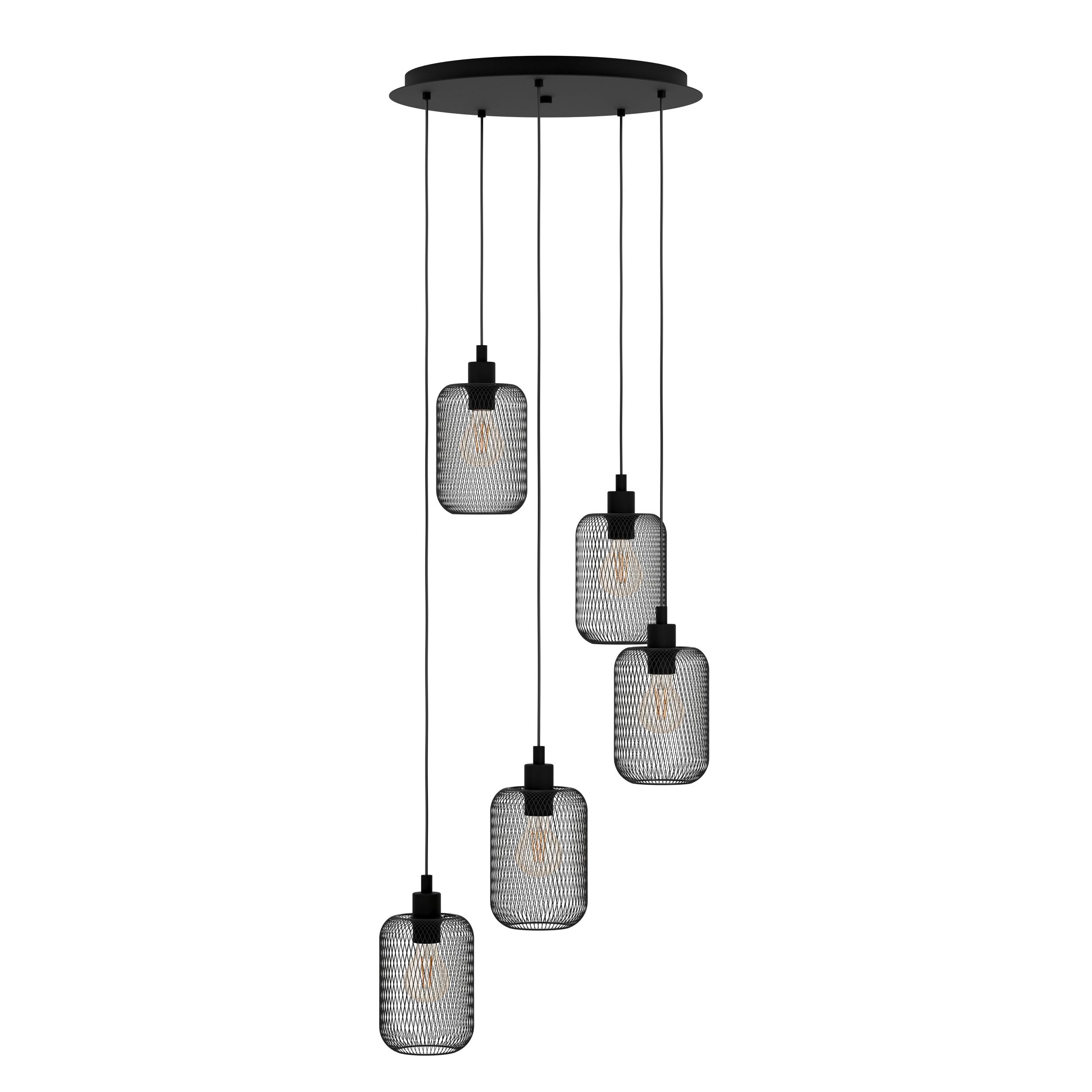 Hoyz - Hanglamp Strip - 5 Lichtpunten - 130x25x150 - Grijs | Leen Bakker