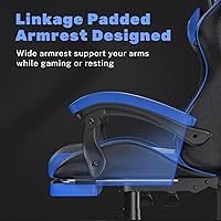 Vista 17 de Gaming Chair with RGB LED Lights, High Back Ergonomic Computer Gamer Chair with Headrest and Lumbar Support, Racing Style Reclining Game Chair for