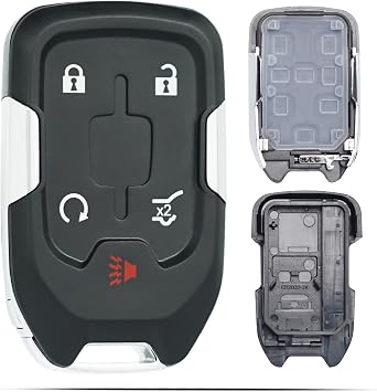 SUPALAND Key Fob Shell Case Replacement Fits for GMC Terrain Acadia 2017 2019 2020 2021 2022 2023 Keyless Entry Remote Control 5 Button Pad Cover