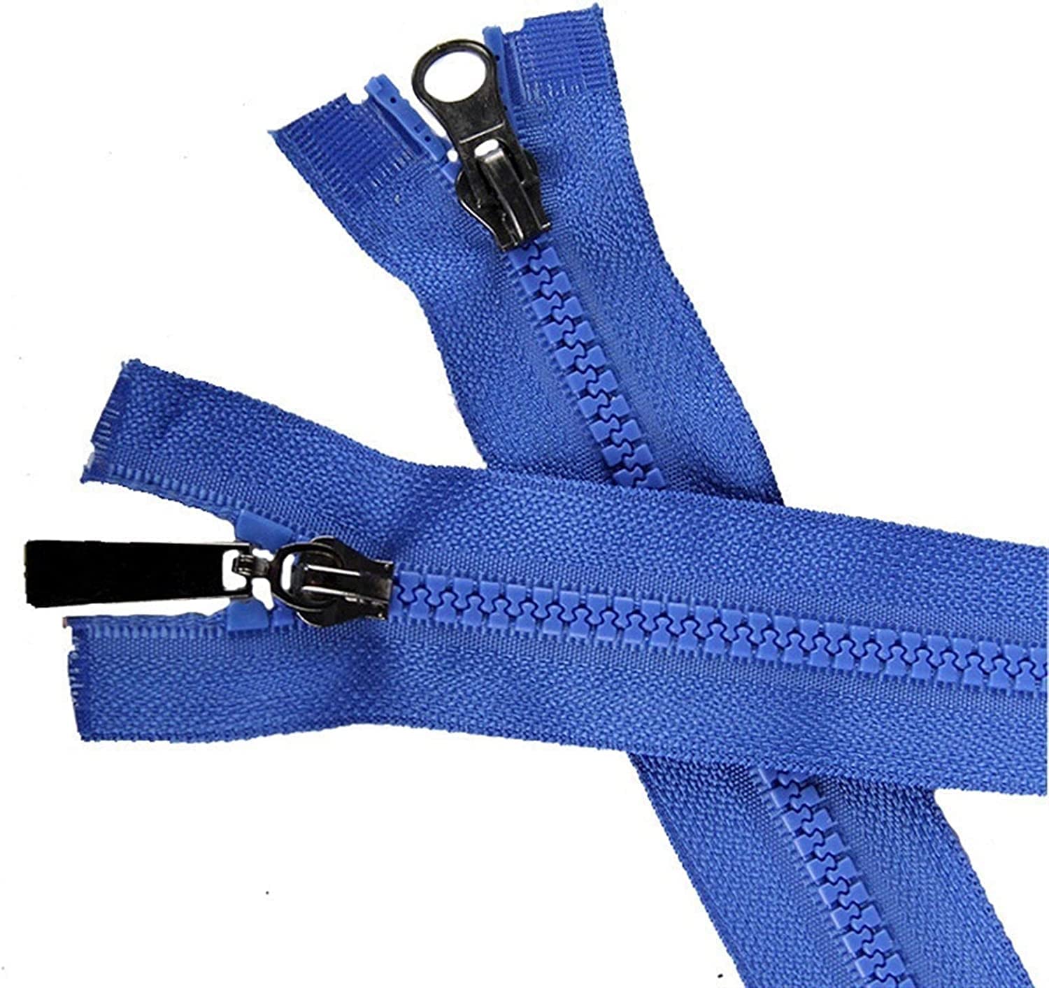 Zip, Plastic Zipper, Double Slider Open End Zippers for Sewing, 1 Pcs 5# 80cm for(Sapphire Blue)