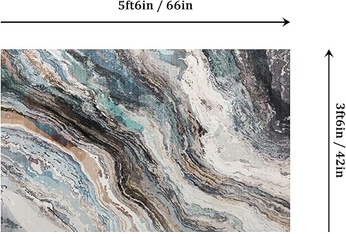 Miniatura 19 de Mountain Up - Alfombra de entrada de 3 x 5 pies, moderna alfombra de mármol lavable con parte trasera antideslizante, entrada abstracta, alfombra