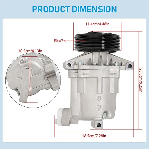 Miniatura 5 de Reemplazo del compresor del A/C para Versa 2007-2012 para Tiida 2007-2015 92600CJ60A CO 11155C