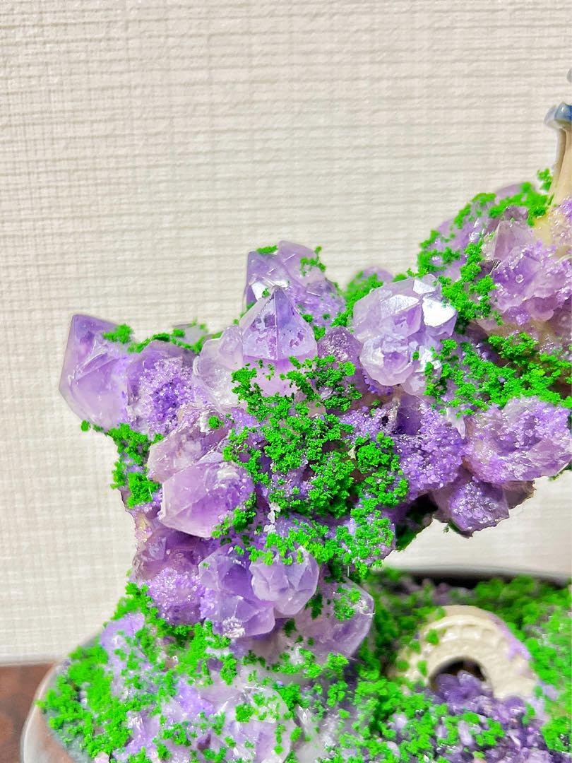 Amazon.co.jp: 箱付き アメジスト紫水晶パワーエネルギーアップ金運