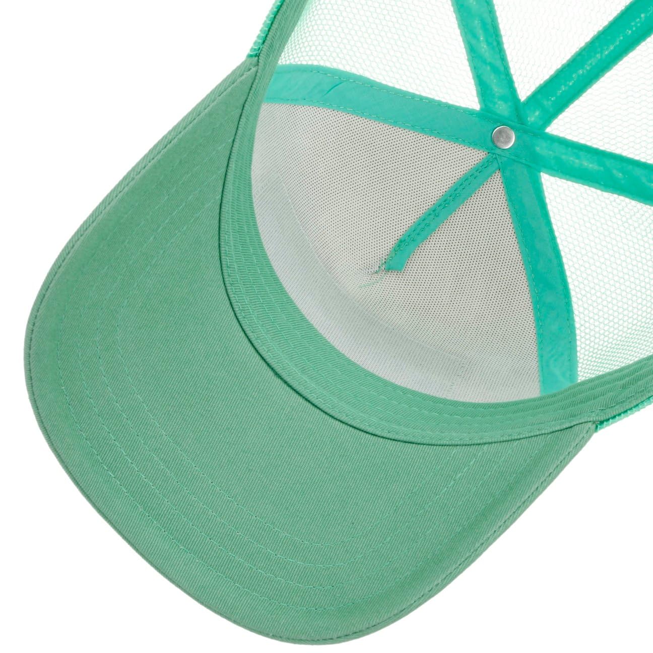 Stetson Vintage Trucker Cap Meshcap Baseballkappe mit Baumwollanteil Herren Damen Regulierte Mütze Frühling Sommer grün One Size
