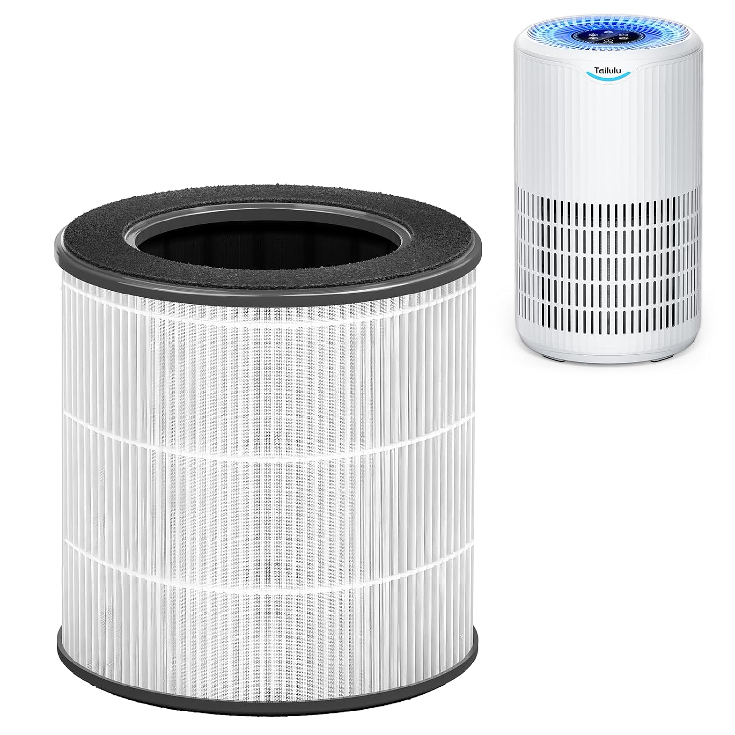 Tailulu Air Purifier Replacement Filter for D09 Air Cleaner 3-in-1 True H13 HEPA Filter 1 Pack