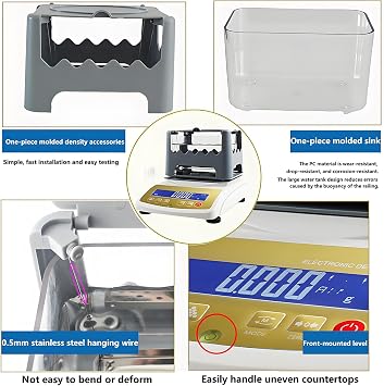 Gold Purity Analyser Meter, Precious Metal Analyzer, Multi-Metal Gold Tester with Density & Purity Reading. Portable, for Gold/Silver/Platinum/Palladium & White Gold MDJ-300K