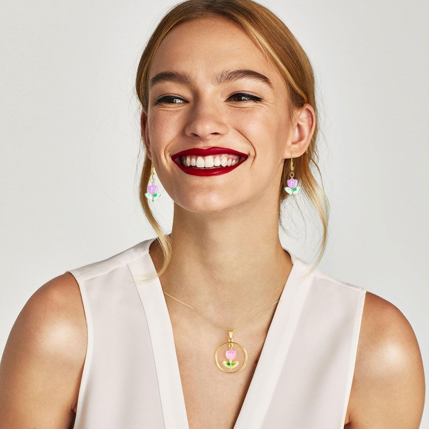 160 Pcs Colorful Glass Flower & Leaf Beads for Jewelry Making, Bracelets, Necklaces, Earrings, Crafts - Image 6