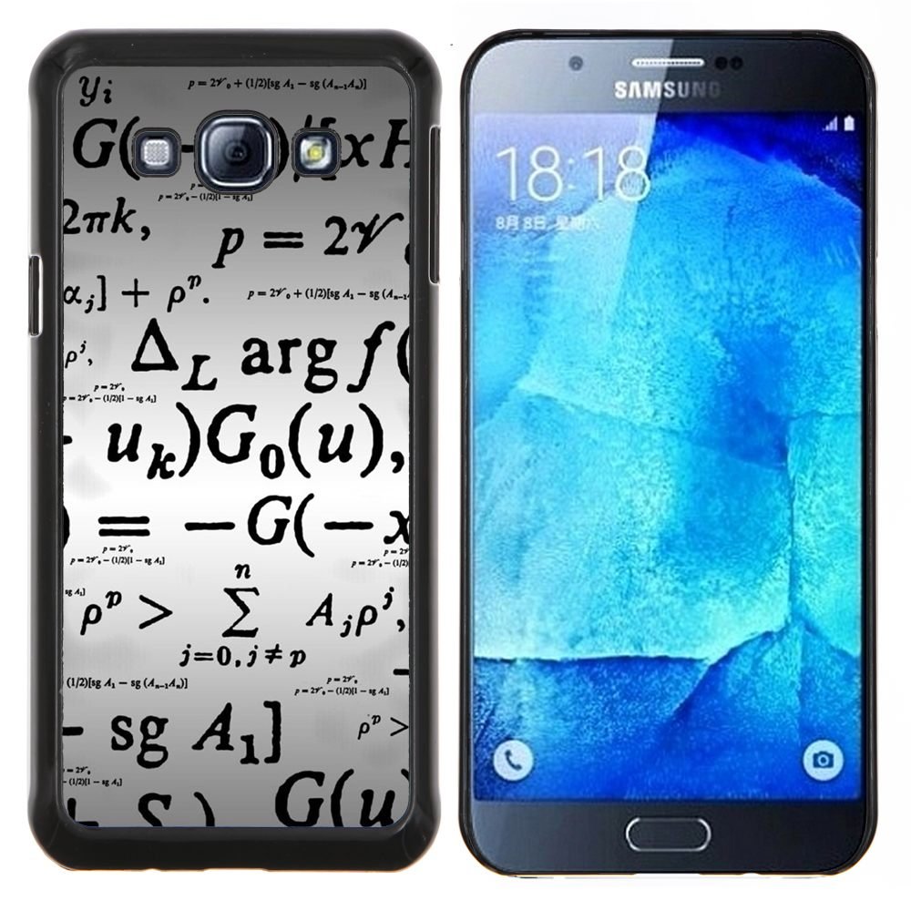 Samsung Galaxy A8 / SM-A800 , Luminous-Blue - Hard Plastic Back Case Cover Shell (Math Formulas)
