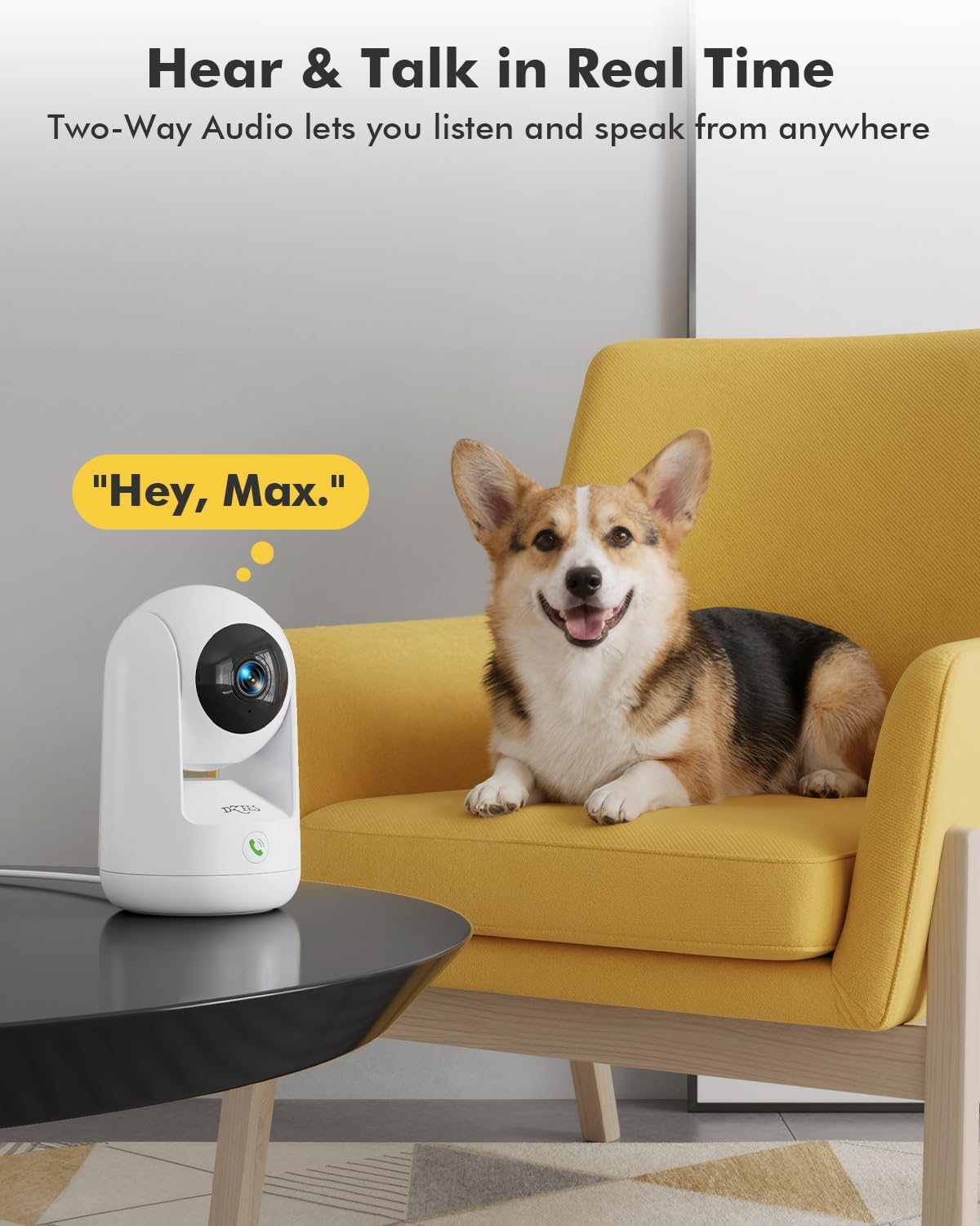 Dzees 2K Indoor Security Camera 4 Pack, 360 Degree WiFi Pet Camera with Phone App, 5G and 2.4G, Wired Home Camera with 2-Way Audio, Motion Tracking, Night Vision, White