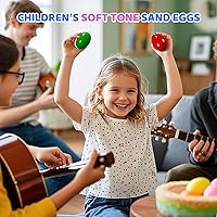 Vista 4 de Paquete de 6 agitadores musicales de percusión de madera, rellenos de calcetín para niños pequeños de 1-3 años, rellenos de calcetín navideños