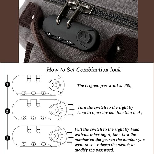 Miniatura 5 de Bolso tipo bandolera retro de Leaper, bolso de lona con asa cruzada para hombres y mujeres, bolso de hombro, bolso bandolera, bolso de mano, bolso