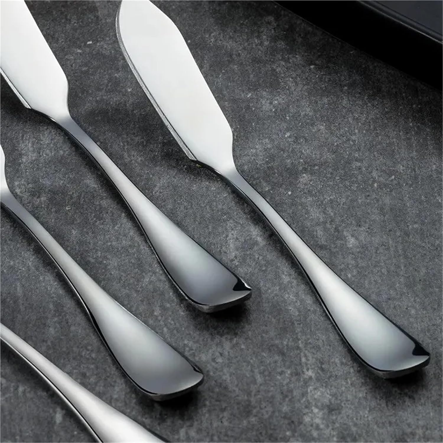 Forks 24pcs Stainless Steel Butter Knife Cheese Dessert Jam Knifes Cream Bread Cutter Kitchen Tools Knives Butter Spread for Home, Kitchen Or Restaurant