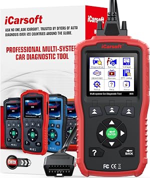 Multi-system OBDII Scanner for Volvo/Saab, iCarsoft i906 Full System Car Diagnostic Tool, Automotive Code Reader with Oil/SAS Reset, Battery Test, Live Graph Data, Full OBD Maintenance