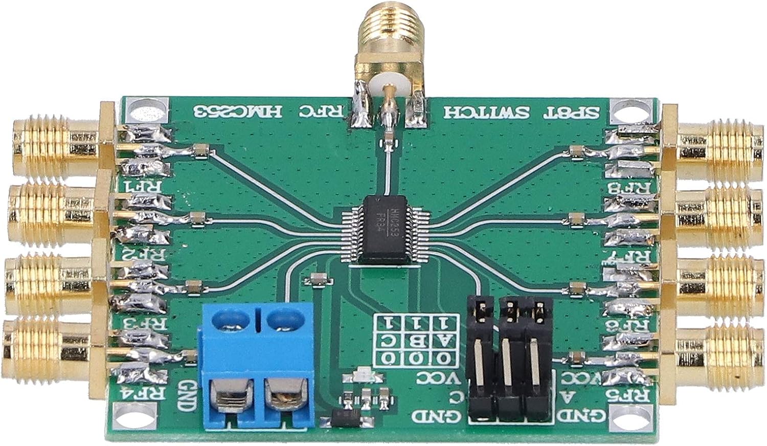 RF Generator Module HMC253, RF Switch Module Test Equipment, Aluminum Alloy Case, Compatible with 3V-5V Supply Voltage