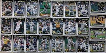 Pittsburgh Pirates 2024 Topps Complete Mint 25 Card Hand Collated Team Set Featuring Oneil Cruz, KeBryan Hayes and Andrew McCutchen with 10 Rookie Cards Endy Rodriguez, Henry Davis, Jared Triolo Plus