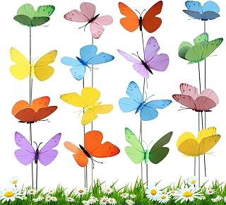 16-Piece Colorful Butterfly Garden Stakes – PVC Plant Picks