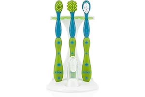 Nuby 4-Stage Oral Care Set - Silicone Finger Toothbrush for Baby