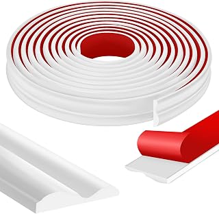 moonoom 20ft x 1.6in Self-Adhesive 3D Wall Molding Trim - Flexible Peel & Stick Chair Rail for DIY Home Decor, Walls, Mirrors