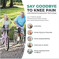 Vista 2 de Modvel Knee Braces for Knee Pain Women & Men - Knee Brace for Knee Pain Set, Knee Brace Compression Sleeve, Knee Braces for Knee Pain Meniscus Tear
