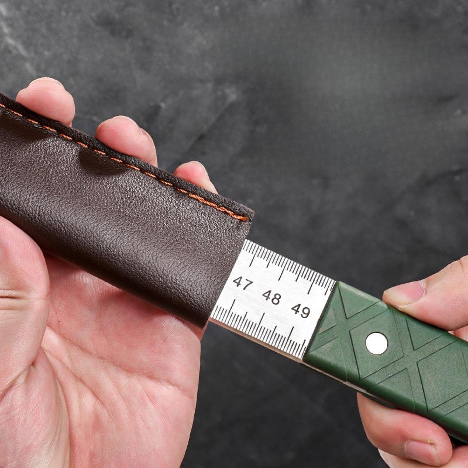 Regla de Metal de Acero Inoxidable, Herramienta de Medición Multifunción de 63 Cm de Longitud, Regla de Medición para Carpintería Y Herramientas