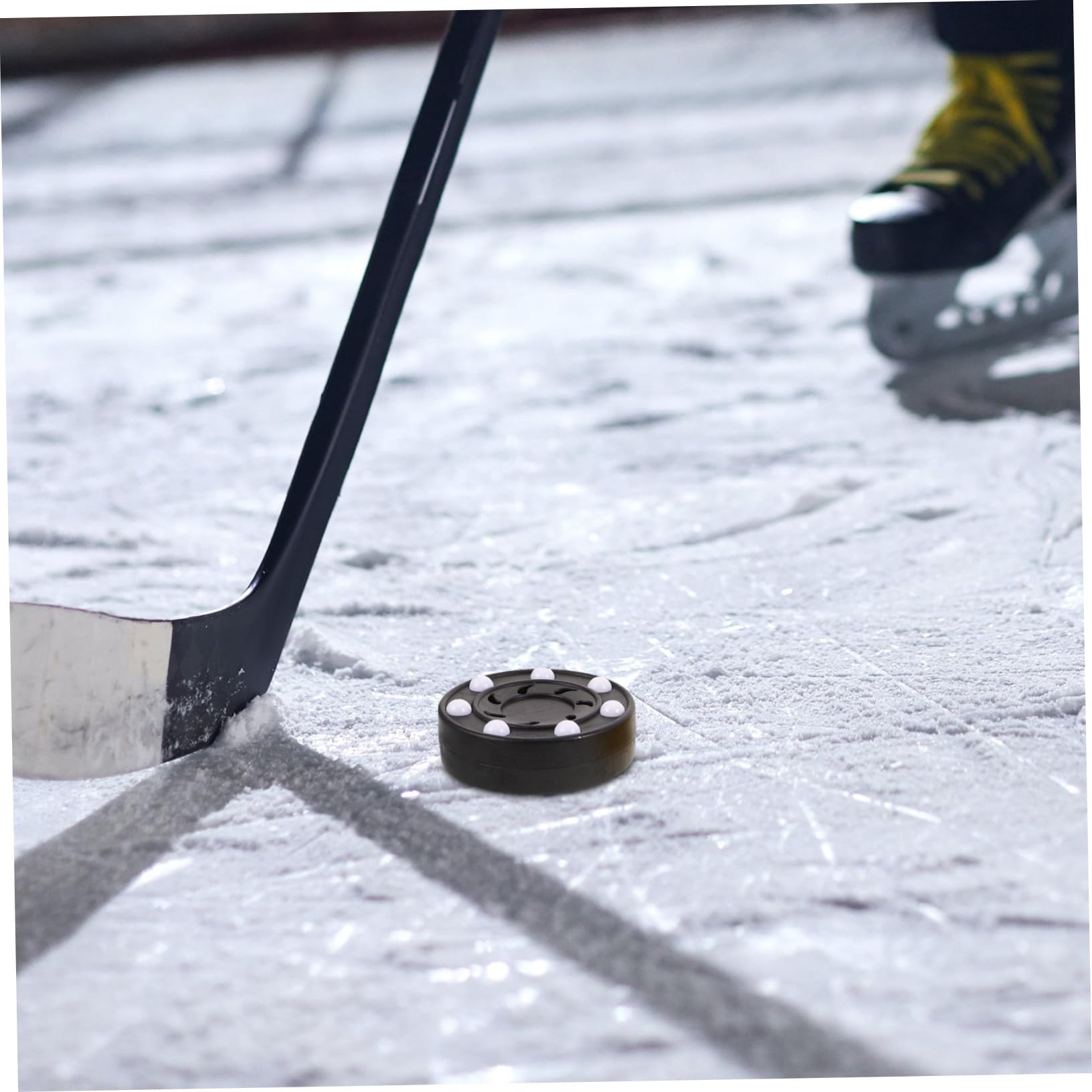 SUPVOX Dischi da Hockey su Pavimento 3 Pezzi in ABS con Peso Realistico per Allenamento Sportivo Indoor, Controllo Senza Sforzo, Adatti a Principianti e Ragazzo Ragazza
