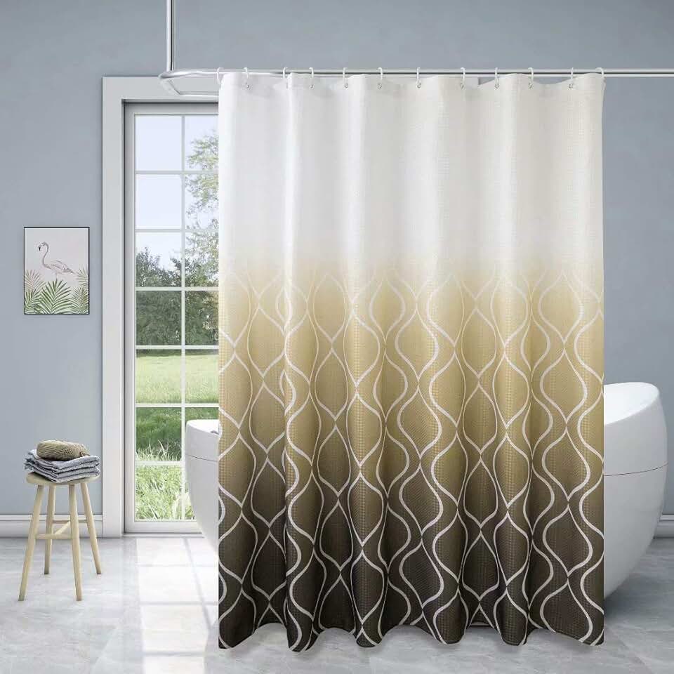 brown shower curtain