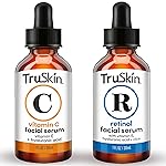 TruSkin Face Serum Duo - Vitamin C & Retinol Serum for Face - Anti-Aging Skin Care Gift Set for Women - Helps Improve Appearance of Fine Lines & Wrinkles for Smoother Looking Skin, 1 Fl Oz, 2 Bottles
