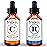 TruSkin Face Serum Duo - Vitamin C & Retinol Serum for Face - Anti-Aging Skin Care Gift Set for Women - Helps Improve Appearance of Fine Lines & Wrinkles for Smoother Looking Skin, 1 Fl Oz, 2 Bottles